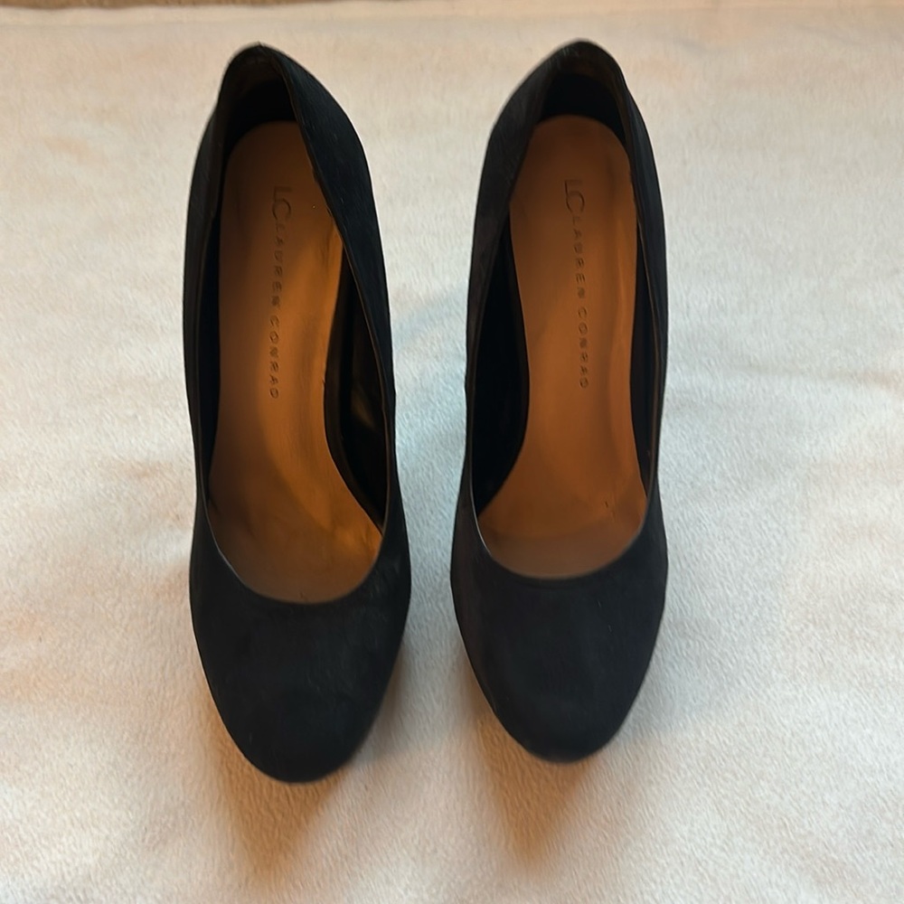 Lauren Conrad LC Black platform high heels